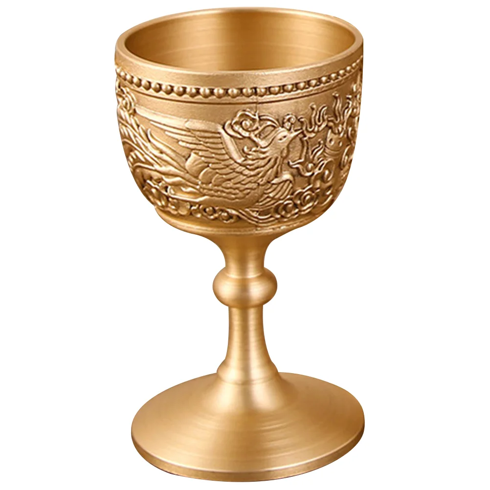 

Cup Gobletglass Retro Decorative Brass Glasses Floraldinner Delicate Function Multi Chinese Supplies Royal European Embossed