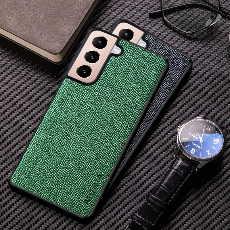 

Чехол для Samsung galaxy S21 Plus Ultra S21 FE 5G coque, современный деловой однотонный чехол из искусственной кожи для samsung s21 fe, чехол