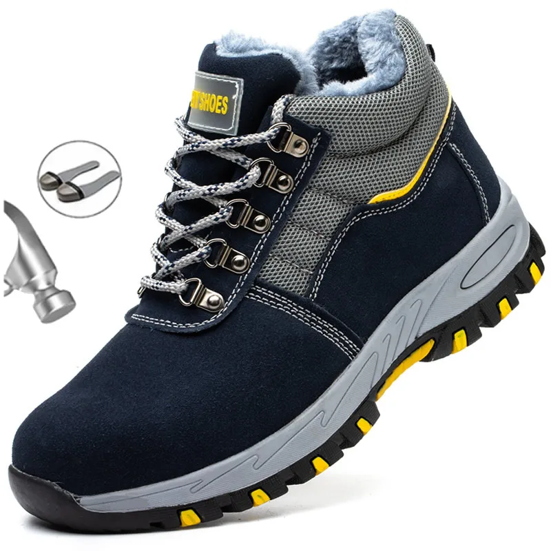 Steel Toe Cap Safety Boots Work Shoes Men Puncture-proof Wor