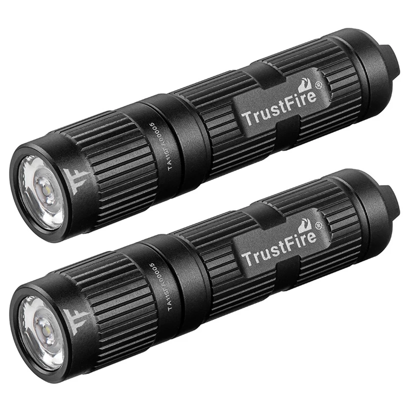

2X Trustfire Mini3 Edc Pocket Flashlight Waterproof LED Torch Use 10440/Aaa Battery Light Outdoor Camping Mini Lamp