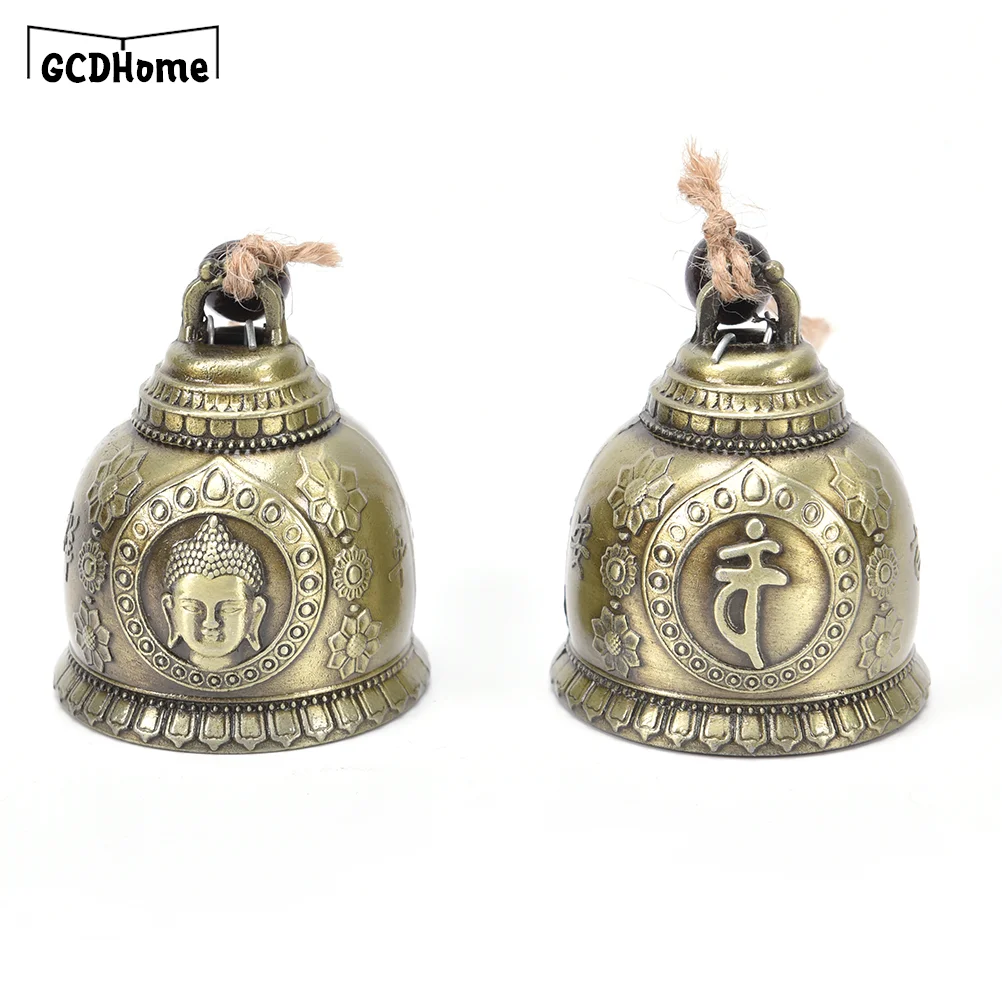 1PCS Gift Crafts For Good Luck Lucky Blessing Feng Shui Wind Chime Buddha Statue Pattern Bell Fortune Home Car Hanging Decor - купить по