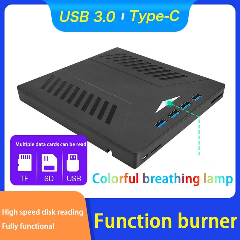 

TYPE-C 3.0 External USB Mobile Optical Drive DVD/CD Multifunctional Burner Portable DVD Drive Computer Universal