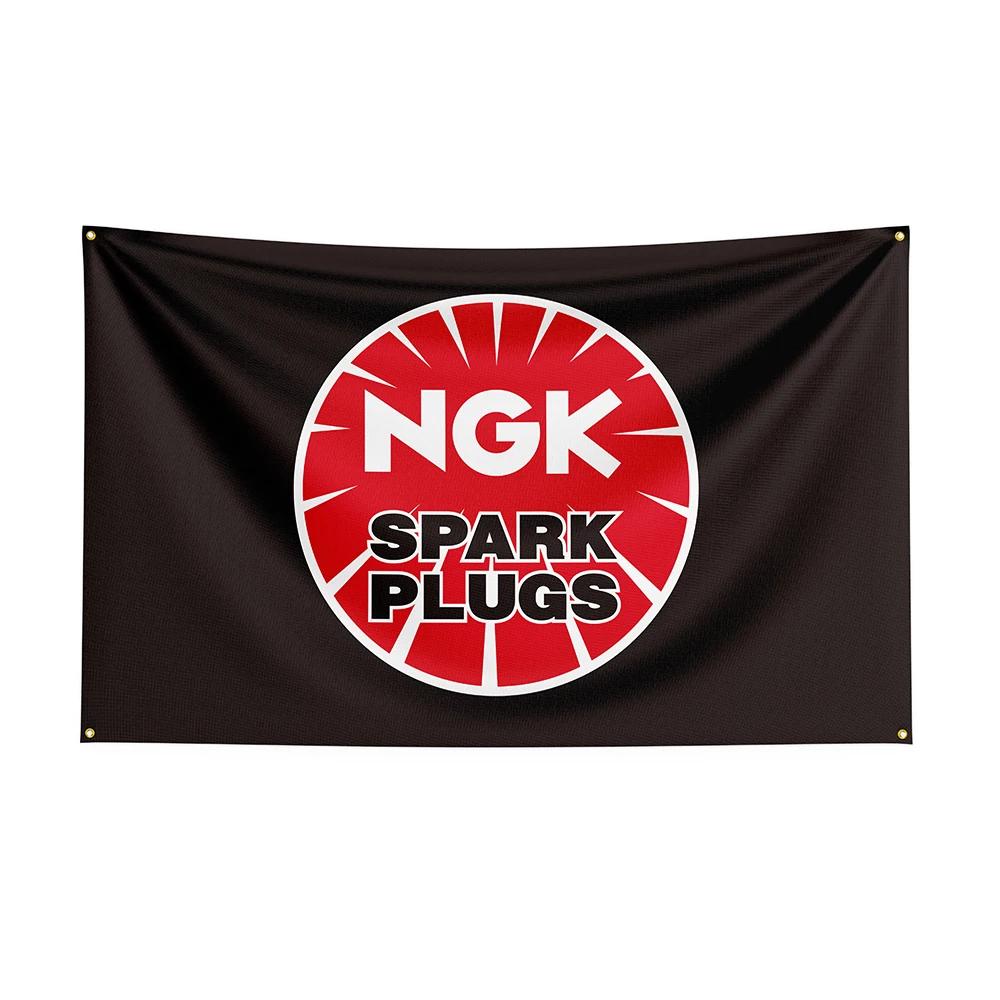 

90x150cm NGKs Flag Polyester Printed Racing Car Banner For Decor1