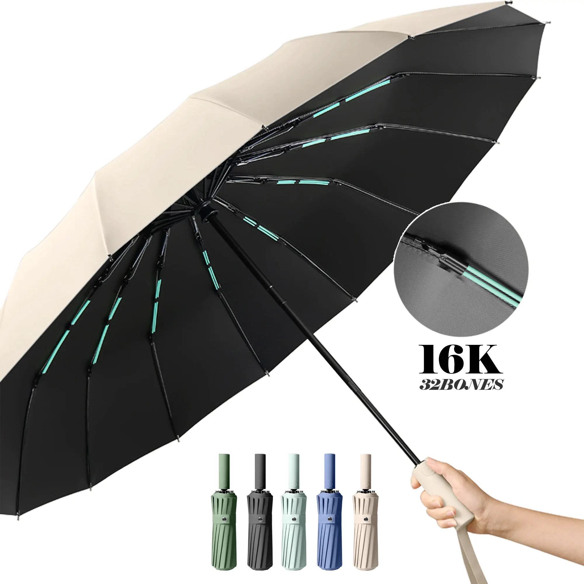 

Business Travel Automatic Double Rain Men Umbrella Windproof Sun Large Umbrellas Bones Umbrella Womens Fold Luxury Compact
