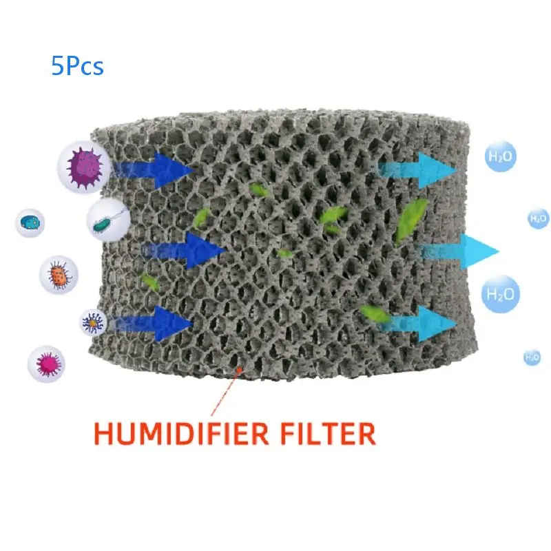 

5Pcs Humidifier Filter Black thickened version For Philips HU4102/FY2401 HU4801/4802/4803/4813/4811 Custome