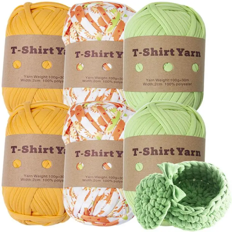 

Polyester Soft Thick T-Shirt Yarn Wool For Hand Knitting Blanket Carpet Handbag Crochet Cloth Threads For Knitting