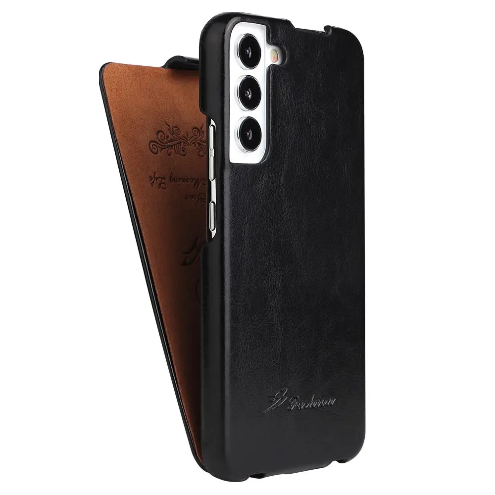 Фото Вертикальный кожаный чехол-книжка Fierre Shann для Samsung Galaxy S21 Ultra, чехлы для телефонов, чехол для samsung S10 etui №4
