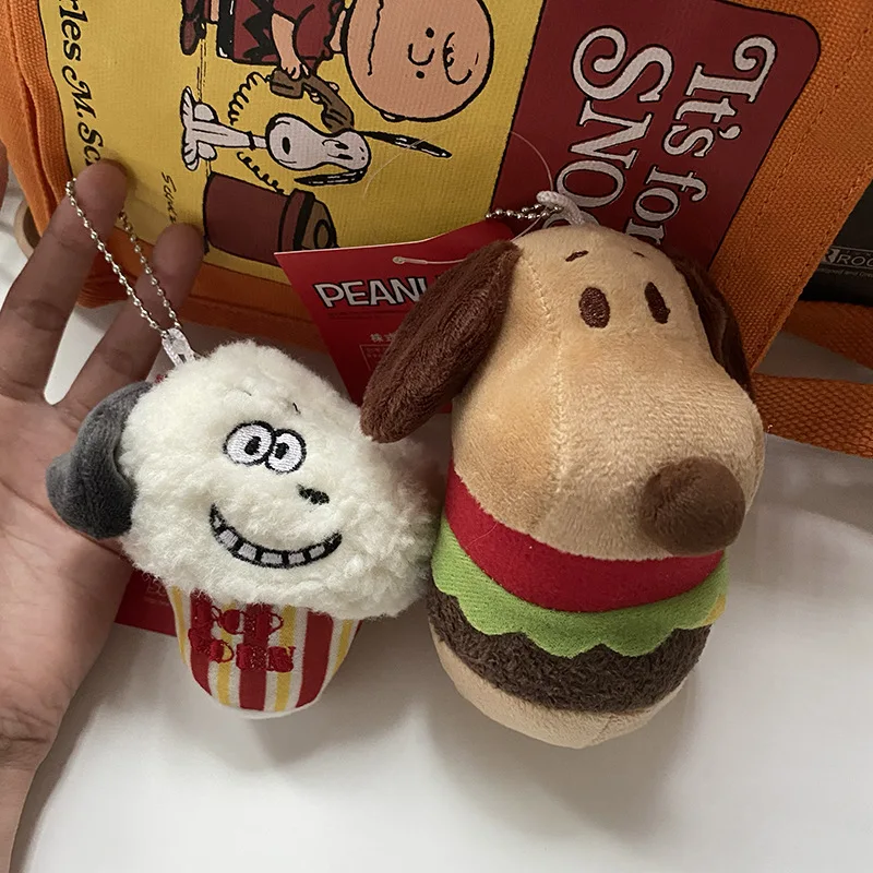

Милые Мультяшные плюшевые куклы Snoopy, гамбургеры, попкорн, моделирование, кавайные пушистые мягкие игрушки, брелок, подвеска, рождественские...