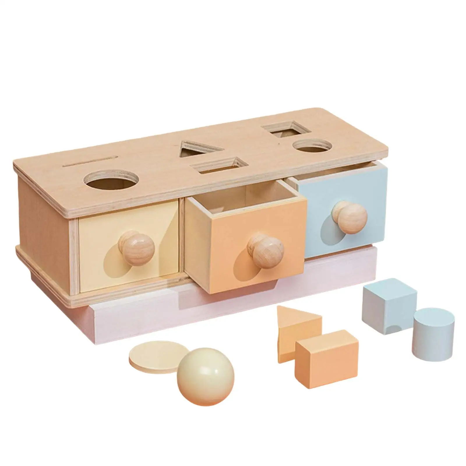 

Coin Box Early Educational Toy Object Permanence Box for Toddler Xmas Gifts
