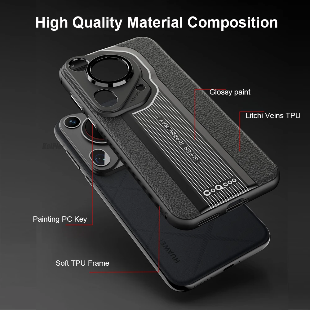 Классический ударопрочный Роскошный чехол для телефона Huawei PURA 70 ультраматовый