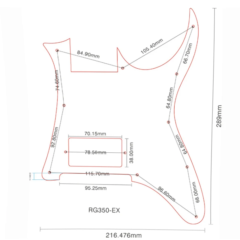 Накладка для гитары Pleroo подходит Японии MIJ Ibanez RG 350 EX с чистым мостом хамбакер