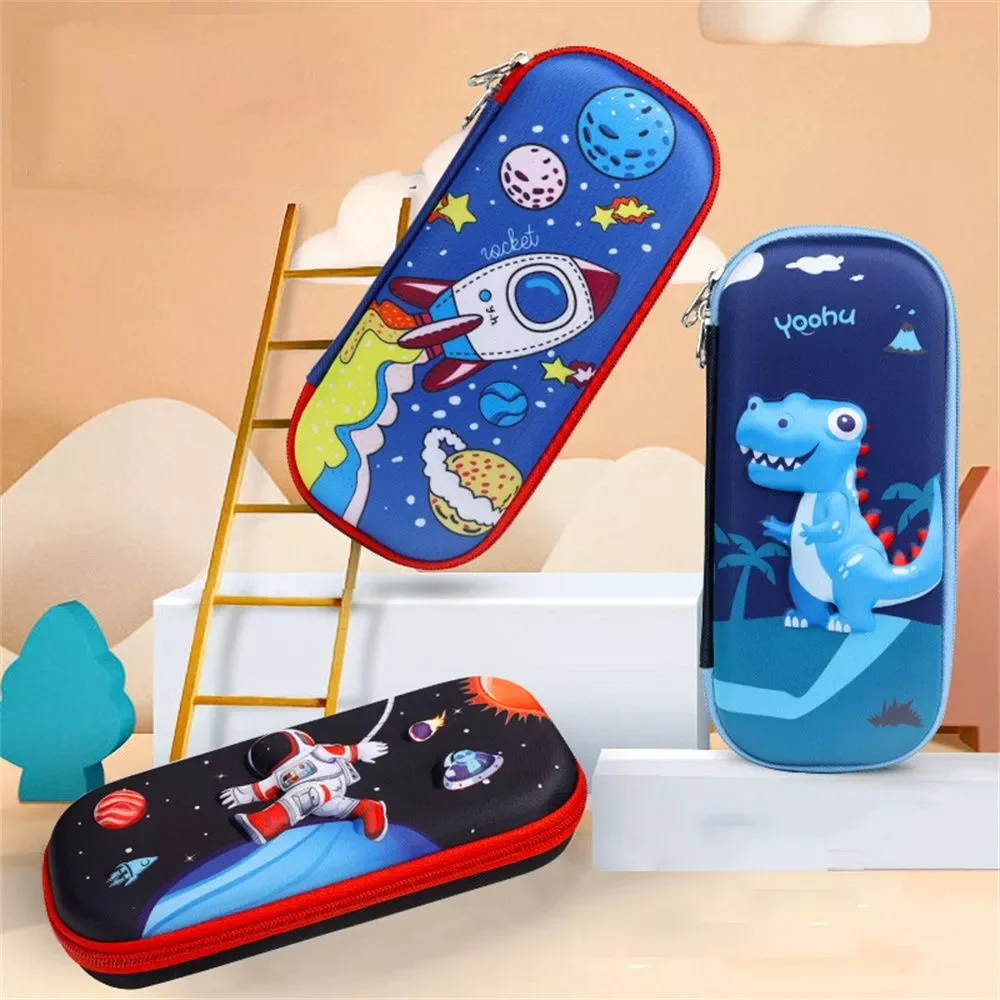 

3D EVA Pencil Box Children's Cartoon Space Astronaut Printed Pencil Case Environmentally Friendly Stationery Box Kids Gifts