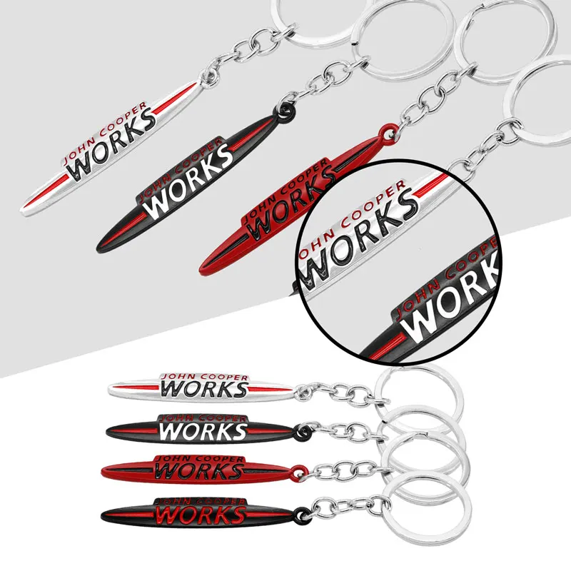 Металлический брелок для ключей объемный автомобильный с эмблемой John Cooper Works