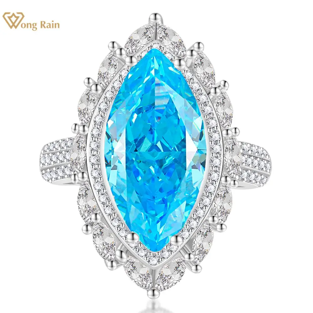 

Wong Rain 925 Sterling Silver Crushed Ice Cut Marquise Citrine High Carbon Diamonds Gemstone Wedding Ring Fine Jewelry Wholesale