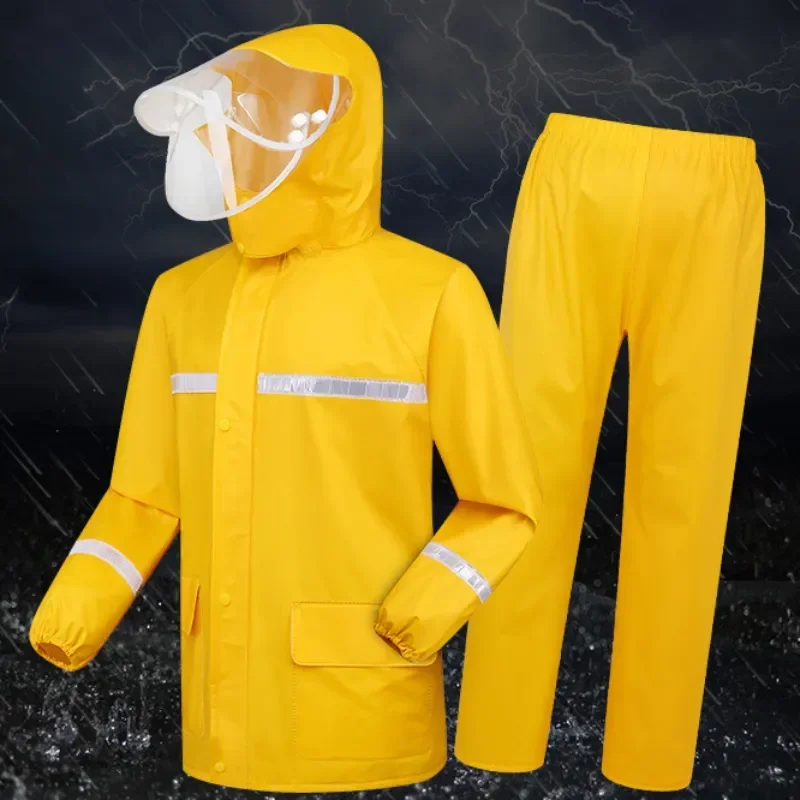 

PVC Overalls Bicycle Household Chuva Raincoat Layer Raincoat Camping Yellow Men De Capa Vintage Double Adult Waterproof Poncho