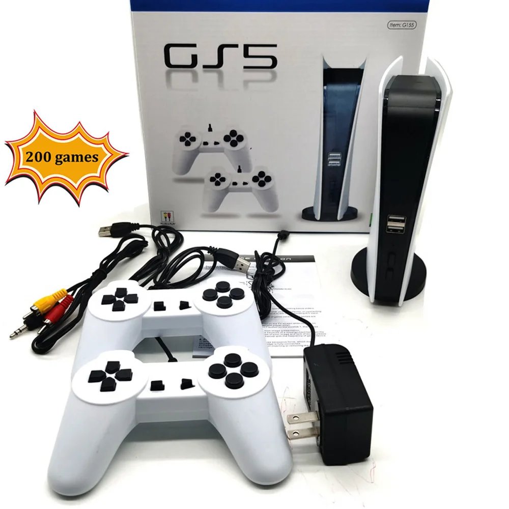 

US/EU GS5 Game Console 8 Bit USB Wired Controller Player 200 Classic Game Retro AV Output TV Gaming Console For Boy Christmas