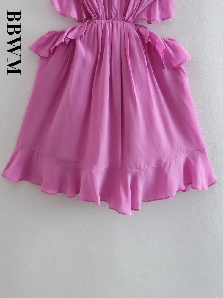 Женские летние платья выше колена 2022 винтажные пикантные бандажные однотонные