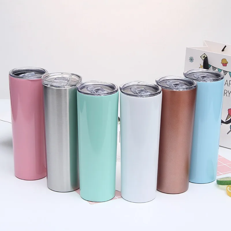 

20oz Skinny Tumbler 304 Stainless Steel Vacuum Flask Car Cup Portable Outdoor Cold Water Bottle