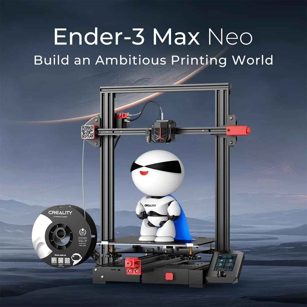 Creality Ender-3 MAX Neo 3D Printer Auto-leveling CR-Touch Large Print Size Dual Z-Axes 4.3-Inch Screen Full Metal Bowden Extrud