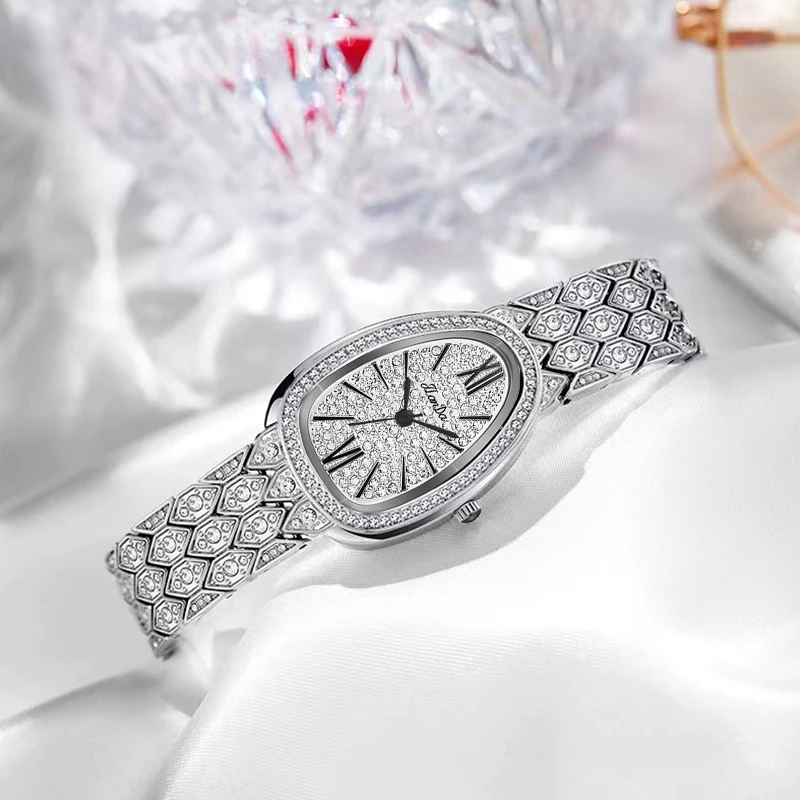 JLANDA 2023 Fashion Ladies Watches With Diamond Elegance Luxury Stainless Steel Strap Waterproof Quartz Watch Relogio Feminino