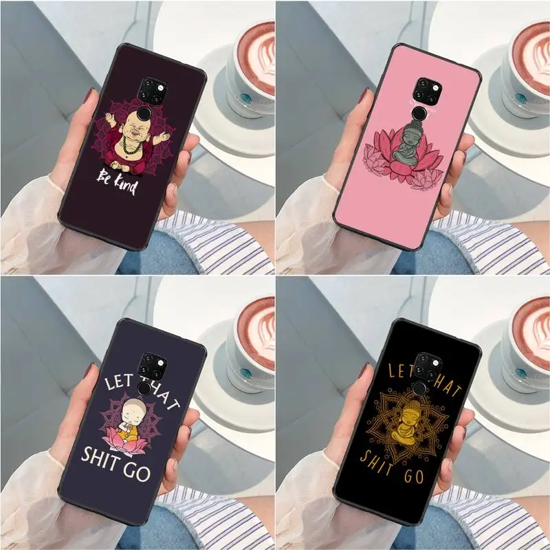 

Be Happy Little Buddha Art Phone Case For Huawei G7 G8 P7 P8 P9 P10 P20 P30 P50 Lite Mini Pro P Smart Plus Coves