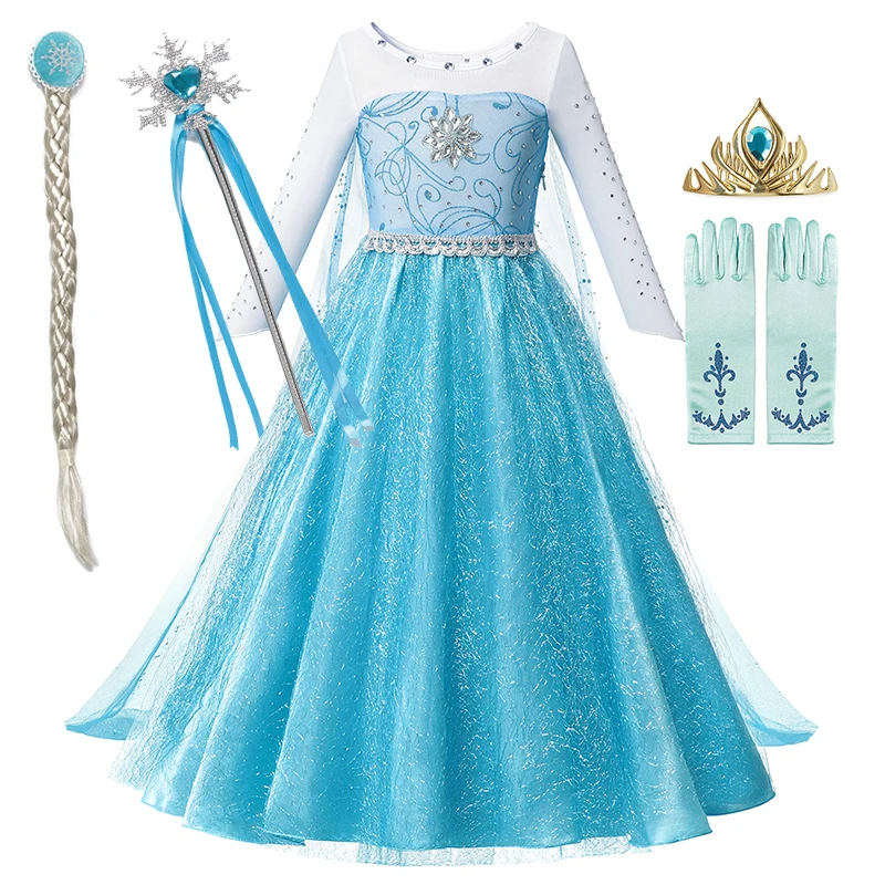 Детское платье принцессы Анны и Эльзы из мультфильма Холодное сердце