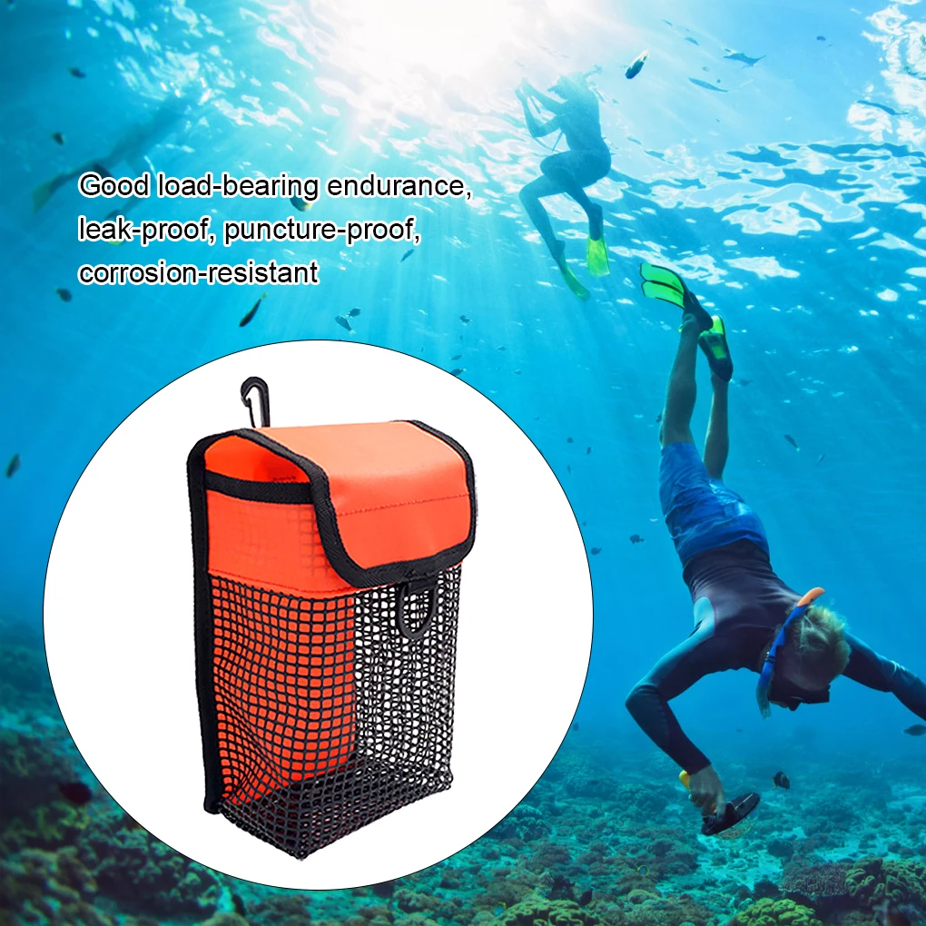 

Portable Diving Storage Bag Reel Bolt Snap Nylon Safety Marker Pouch Thread Wheel Flashlight Hanger Hanging Pocket Gifts