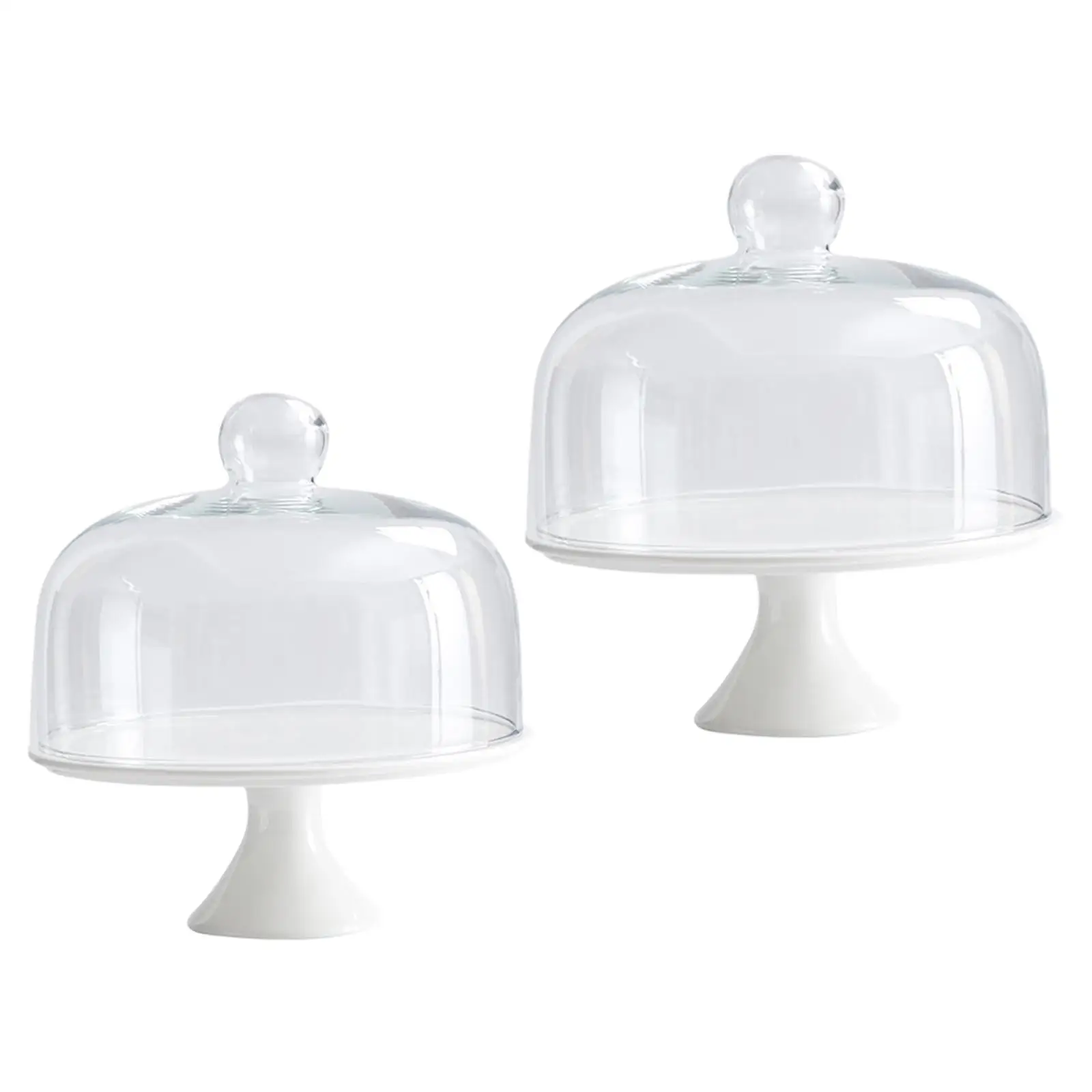 

Cake Pedestal Stand Round Household Cake Stand with Lid Glass Cake Stand with Dome for Dining Pastry Rooms Party Cupcake Display