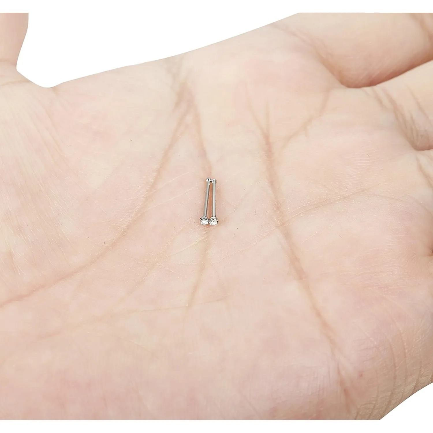 Серьги-гвоздики из нержавеющей стали для пирсинга носа 22 г 60 шт