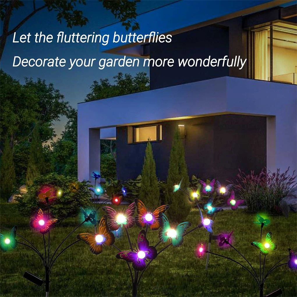 

Solar LED String 6 Heads Light Decoration Outdoors Waterproof Courtyard Floor Courtyard Pathway Lighting Ornament