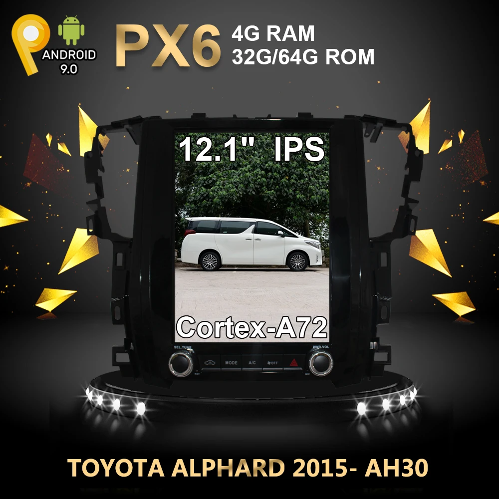 Беспроводной CarPlay для TOYOTA Alphard 2015- Android автомобильный интерфейс Mirror Link AirPlay GPS