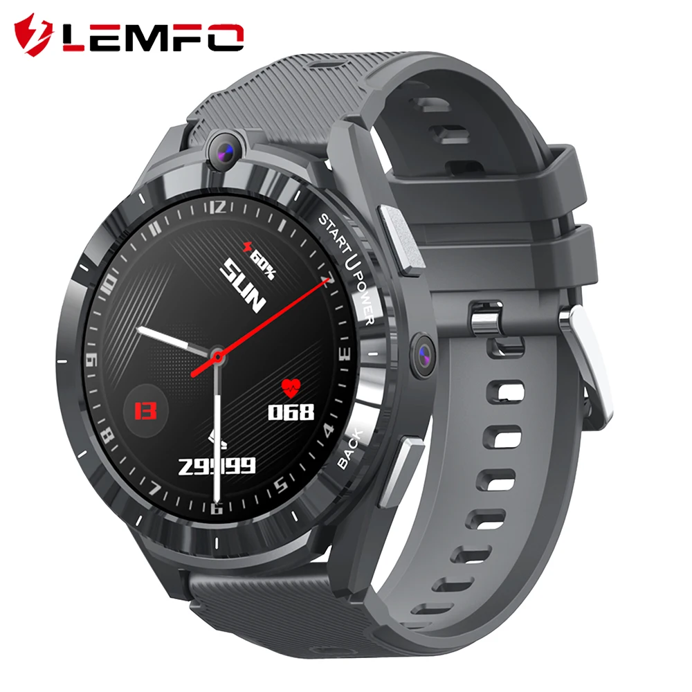 LEMFO LEM16 Smart Watch 4G Internet Android 11 6G 128GB LTE SIM Card 900mAh Power Bank 2022 Dual Camera for Men Smartwatch