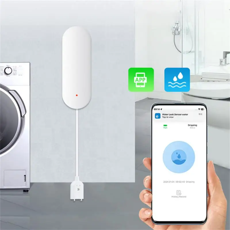 Ewelink Zigbee Smart Water Leak Detector Real Time Monitoring Flood Sensor Tank Overflow For Alexa Remote Control