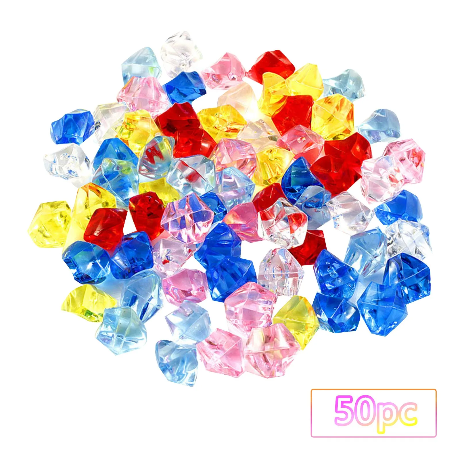 

Fake Crystals 50PCS Acrylic Gems Clear Ice Rocks Plastic Diamonds Vase Rocks Centerpiece For Decorative Stones for Vases Black