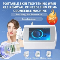 2022 portable 2in1 microneedle fractional cold hammer stretch mark scar acne remove face lifting body tighten rf machine