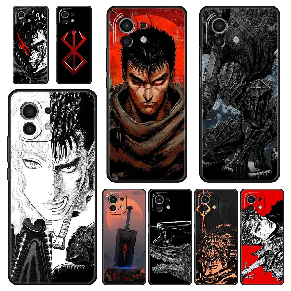 

Anime Berserk Phone Case For Xiaomi 12T 12 13 Pro Poco X3 NFC M3 F3 F4 M4 X4 Mi Note 10 11 Lite 10T 5G 11T 9T Silicone Cover