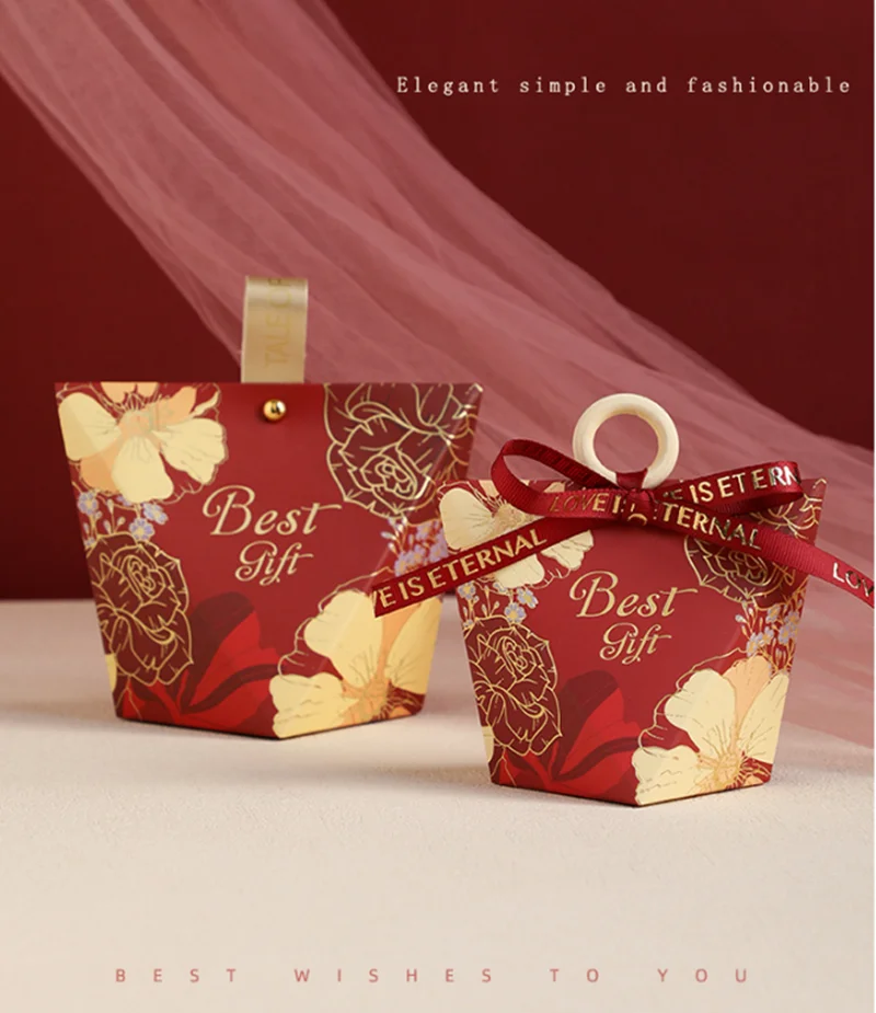 Women Gift Bag Chocolate Candy Packaging Box Guest