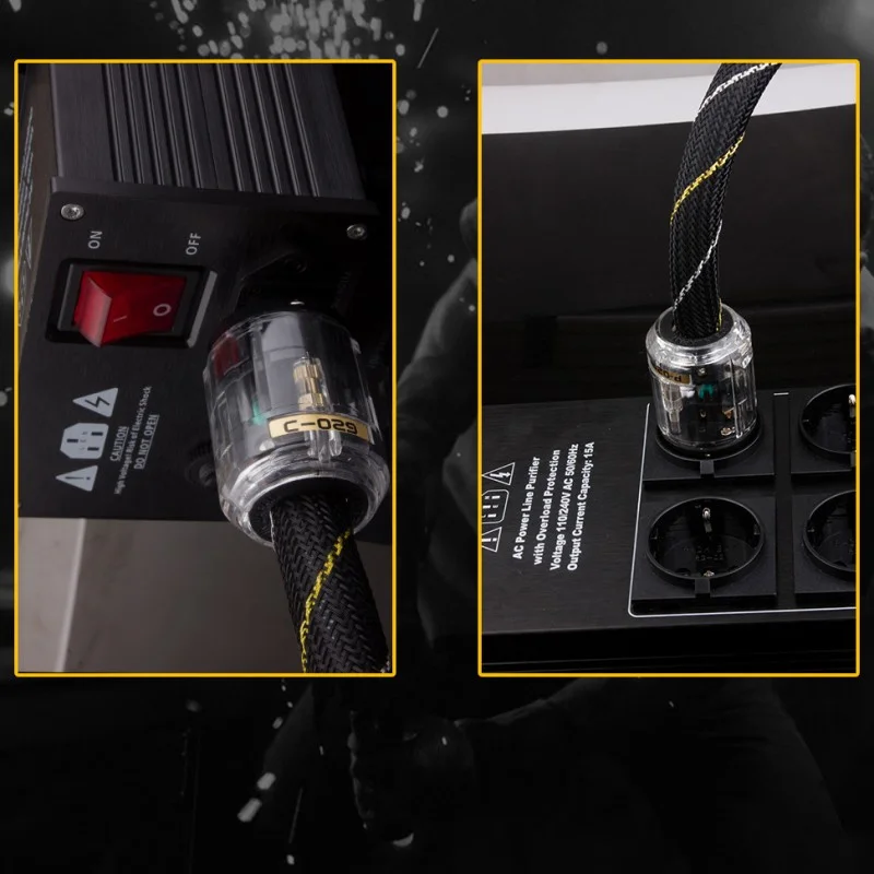 Hifi AC, США, ЕС, кабель питания, аудиокабели Schuko P-029 P-029E, разъем, аудиофильский шнур для DVD, CD AMP 125 В, 250 В, 15 А (art.: 3920d33dbb752) - 3920d33dbb752
