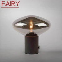 fairy nordic contemporary table lamp simple black glass desk light led home decor bedside parlor