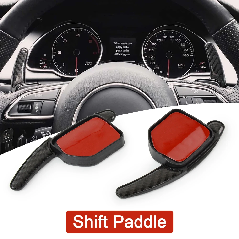 

PQY - High Quality new Paddle Shift Extensions For Audi Steering Wheel Shifters Gear Carbon Fiber PQY-PSD06