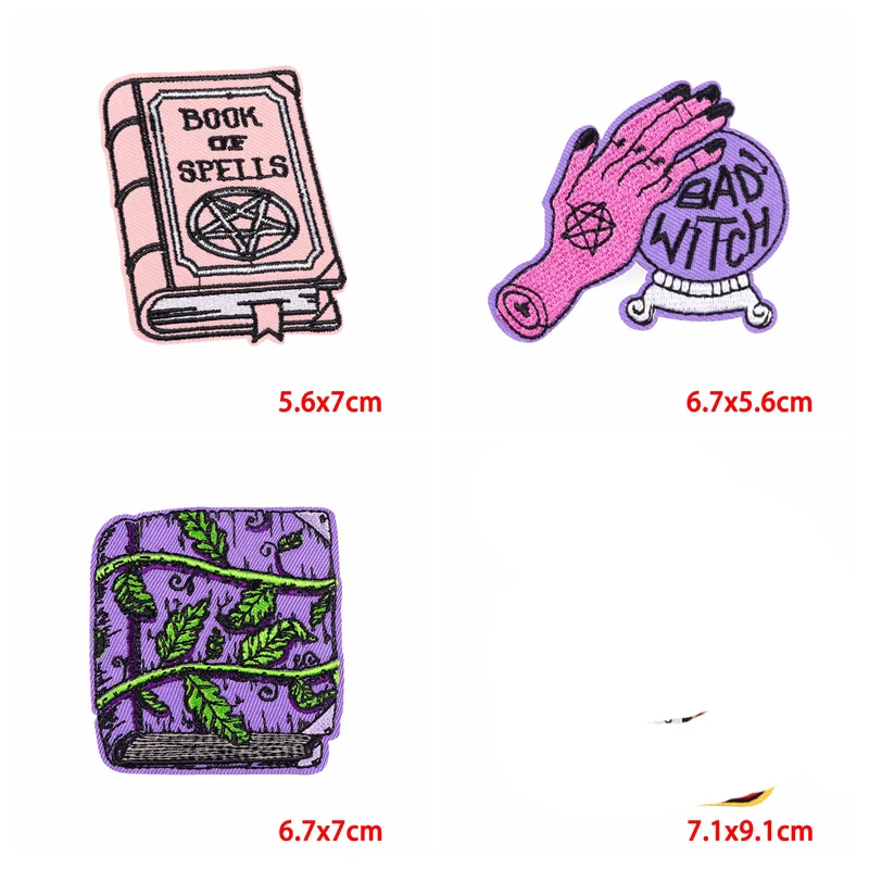 10 шт./лот нашивка с мультяшными животными ужас призрак/череп вышивкой железные