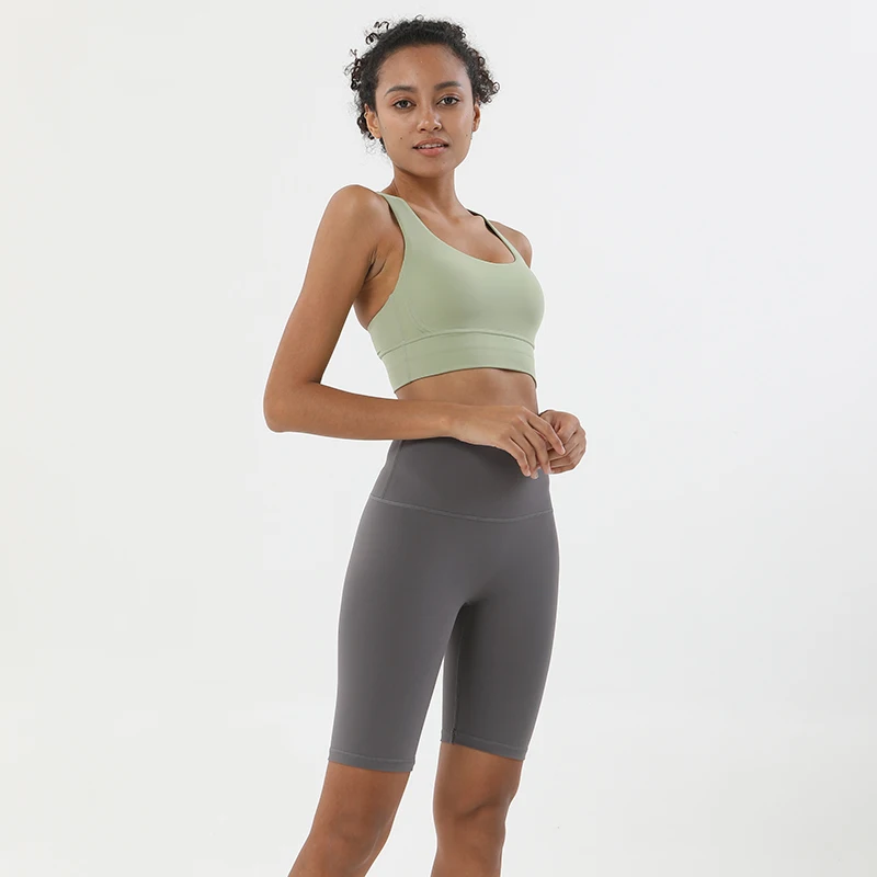 SOISOU Summer Yoga Set Two Piece Sets Womens Outifits Bra Top Women Shorts Sport Fitness Cycling Gym Sportswear Woman 45 Colors