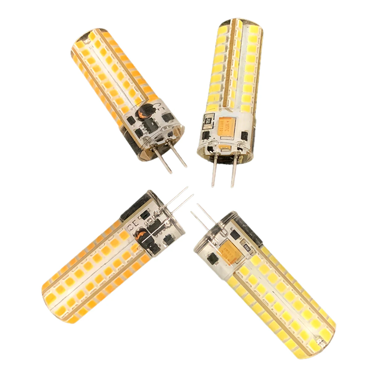 Подвижная лампочка G4 / gy6.35 Led 7w 72led 12v Кукурузная крышка 3000k Прозрачный свет Жизнь