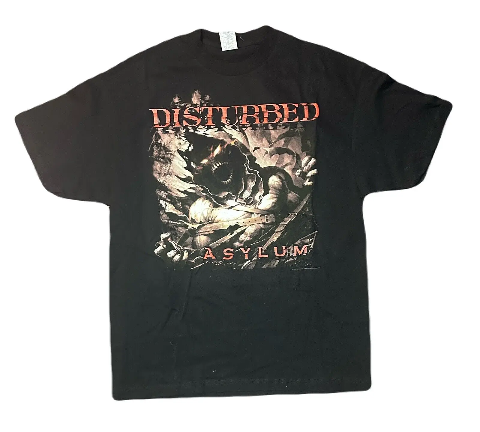 Редкая винтажная Y2K пострадавшая группа убежища туристическая футболка Размер Xl