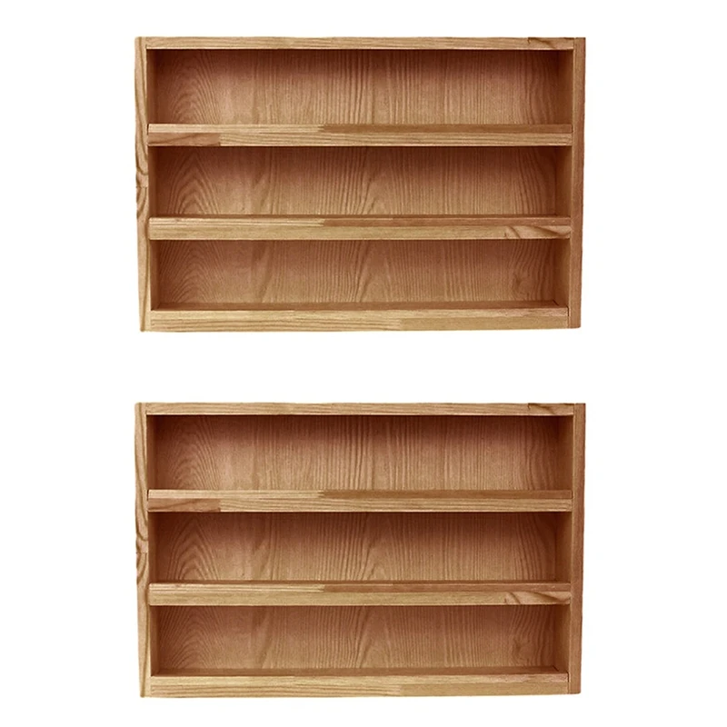 

2X 3 Ties Desktop Storage Rack Mini Tabletop Bookcase File Holder Making Tape Storage Display Shelf Collection Case B