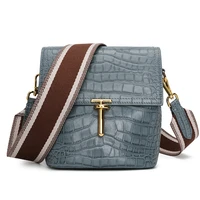 new fashion genuine leather crocodile pattern female crossbody bag messenger bag for women luxury bucket bag shoulder bag 0123