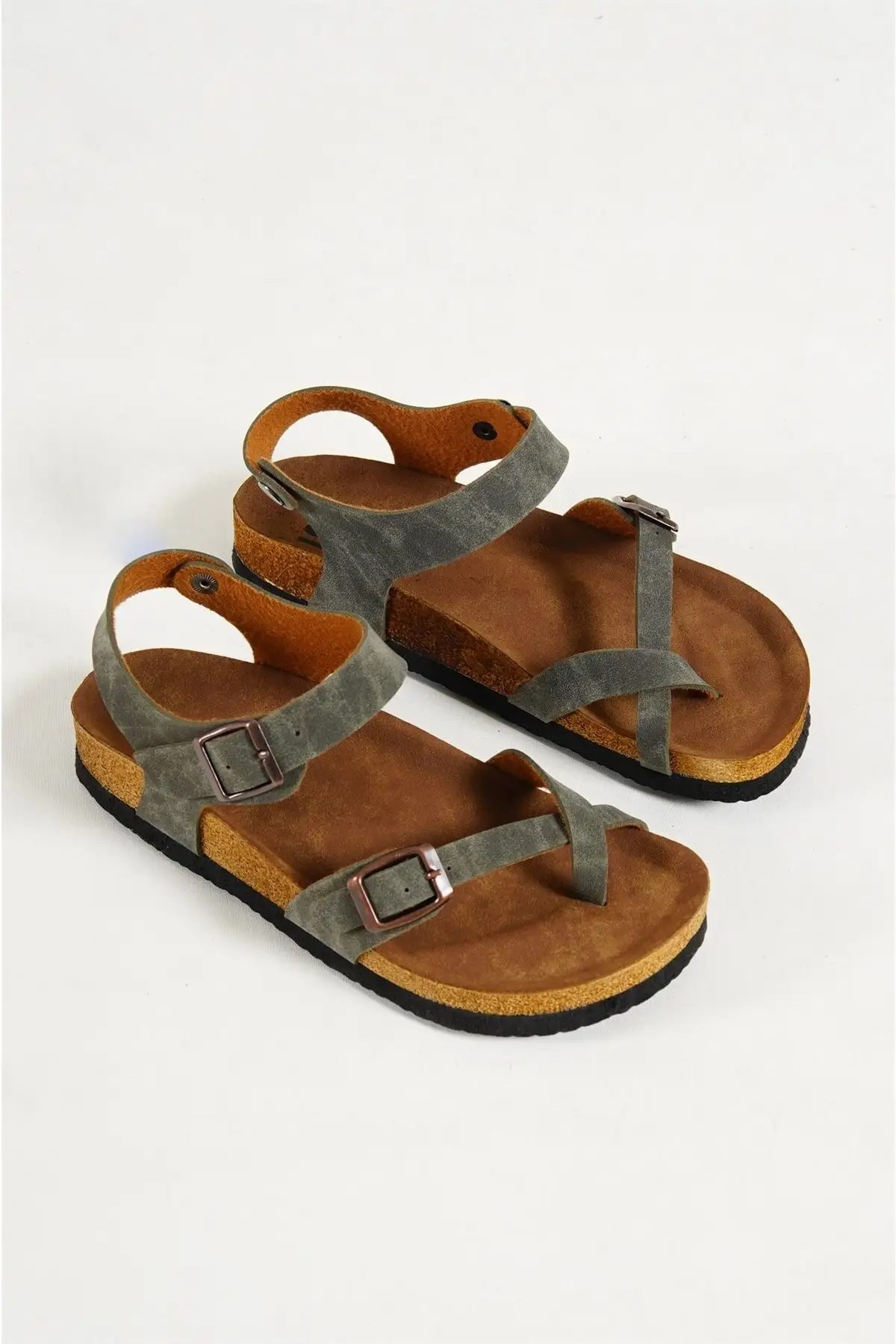 

Brandy single finger khaki sandals