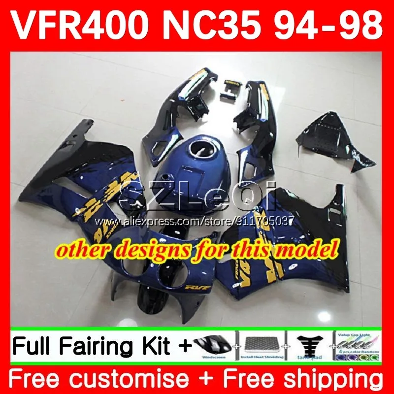 VFR400R для HONDA VFR400 RVF VFR 400 R RR 400R 94 95 96 97 98 65No.31 RVF400R Hot Purple NC35 1994 1995 1996 1997 1998 обтекатель