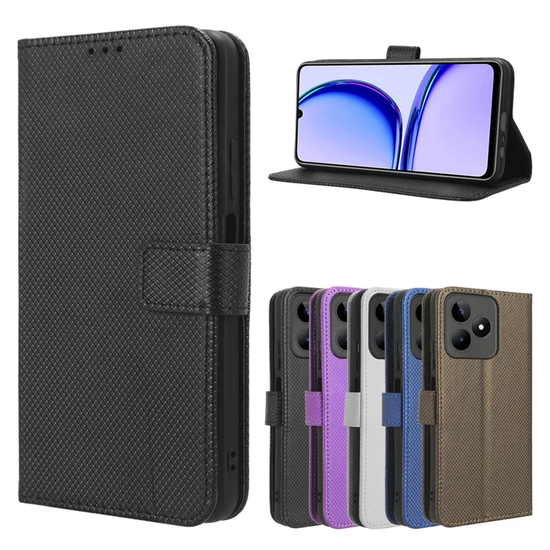 

Phone Case For Realme C35 4G Leather Vintage Phone Case On oppo Realme C35 C55 4G Cases Flip Magnetic Wallet Cover