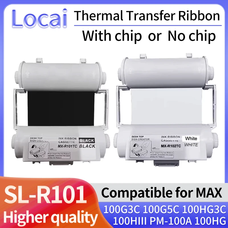Лента термопереноса SL-R101T для MAX CPM-100HC 100G3C 100G5C 100HG3C 100HIII PM-100A 100HG принтер этикеток Bepop